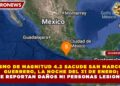 SISMO DE MAGNITUD 4.2 SACUDE SAN MARCOS, GUERRERO, LA NOCHE DEL 31 DE ENERO; NO SE REPORTAN DAÑOS NI PERSONAS LESIONADAS