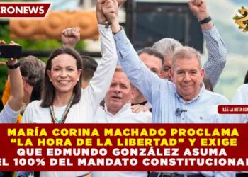 MARÍA CORINA MACHADO PROCLAMA “LA HORA DE LA LIBERTAD” Y EXIGE QUE EDMUNDO GONZÁLEZ ASUMA EL 100% DEL MANDATO CONSTITUCIONAL