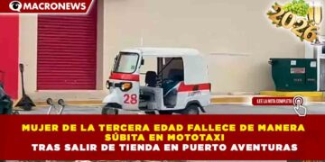 MUJER DE LA TERCERA EDAD FALLECE DE MANERA SÚBITA EN MOTOTAXI TRAS SALIR DE TIENDA EN PUERTO AVENTURAS