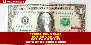 EL PESO MEXICANO SE FORTALECE: DÓLAR INICIA EN 17.33 UNIDADES CON UNA APRECIACIÓN DEL 0.16%