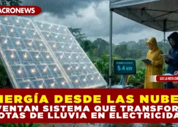 ENERGÍA DESDE LAS NUBES: INVENTAN SISTEMA QUE TRANSFORMA GOTAS DE LLUVIA EN ELECTRICIDAD