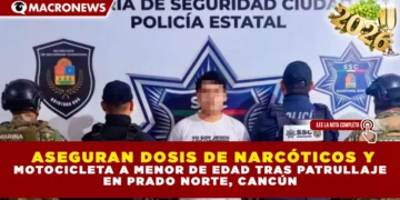 ASEGURAN DOSIS DE NARCÓTICOS Y MOTOCICLETA A MENOR DE EDAD TRAS PATRULLAJE EN PRADO NORTE