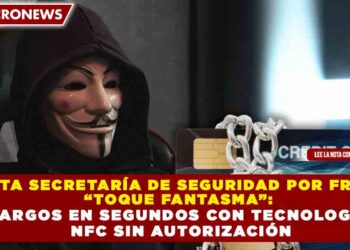 ALERTA SECRETARÍA DE SEGURIDAD POR FRAUDE “TOQUE FANTASMA”: CARGOS EN SEGUNDOS CON TECNOLOGÍA NFC SIN AUTORIZACIÓN