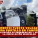 ¡AL MOMENTO! FUERTE VOLCADURA EN  LA AVENIDA PORTILLO EN CANCÚN GENERA MOVILIZACIÓN DE EMERGENCIAS Y AFECTA  LA CIRCULACIÓN VEHICULAR