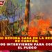INCENDIO DEVORA CASA EN LA REGIÓN 237 DE CANCÚN; BOMBEROS INTERVIENEN PARA CONTROLAR EL FUEGO