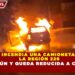 SE INCENDIA UNA CAMIONETA EN LA REGIÓN 226 DE CANCÚN Y QUEDA REDUCIDA A CHATARRA