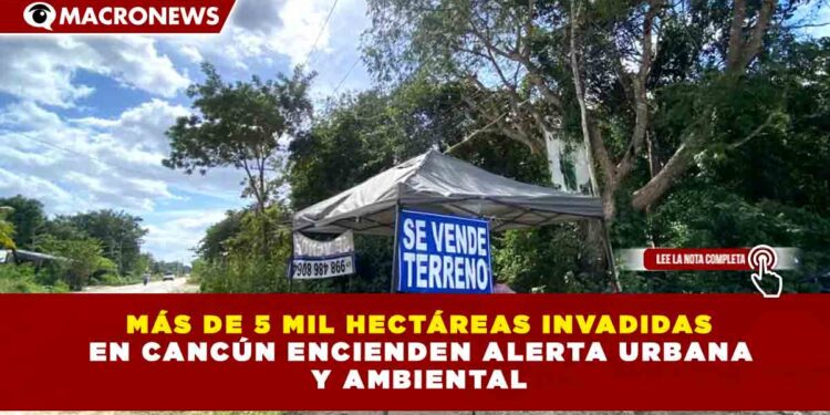 MÁS DE 5 MIL HECTÁREAS INVADIDAS  EN CANCÚN ENCIENDEN ALERTA URBANA  Y AMBIENTAL
