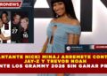 CANTANTE NICKI MINAJ ARREMETE CONTRA  JAY-Z Y TREVOR NOAH DURANTE LOS GRAMMY 2026 SIN GANAR PREMIOS