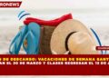14 DÍAS DE DESCANSO: VACACIONES DE SEMANA SANTA 2026 INICIAN EL 30 DE MARZO Y CLASES REGRESAN EL 13 DE ABRIL