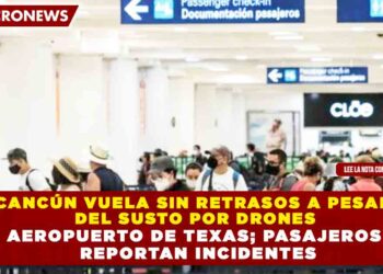 CANCÚN VUELA SIN RETRASOS A PESAR DEL SUSTO POR DRONES EN AEROPUERTO DE TEXAS; PASAJEROS NO REPORTAN INCIDENTES