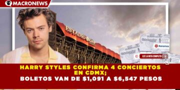 HARRY STYLES CONFIRMA 4 CONCIERTOS EN CDMX; BOLETOS VAN DE $1,091 A $6,547 PESOS