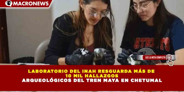 LABORATORIO DEL INAH RESGUARDA MÁS DE  10 MIL HALLAZGOS ARQUEOLÓGICOS DEL TREN MAYA EN CHETUMAL