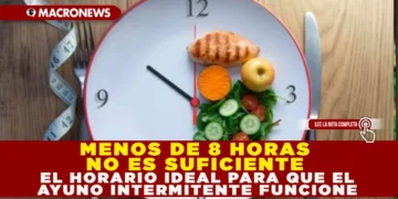 MENOS DE 8 HORAS NO ES SUFICIENTE: EL HORARIO IDEAL PARA QUE EL AYUNO INTERMITENTE FUNCIONE