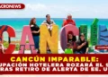CANCÚN IMPARABLE: OCUPACIÓN HOTELERA ROZARÁ EL 90% TRAS RETIRO DE ALERTA DE EE. UU
