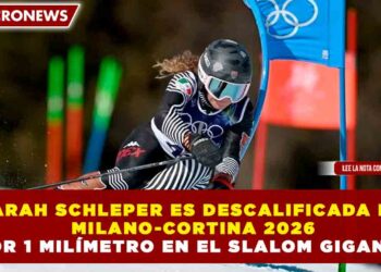 SARAH SCHLEPER ES DESCALIFICADA EN MILANO-CORTINA 2026 POR 1 MILÍMETRO EN EL SLALOM GIGANTE