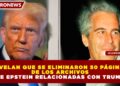 REVELAN QUE SE ELIMINARON 50 PÁGINAS DE LOS ARCHIVOS DE EPSTEIN RELACIONADAS CON TRUMP