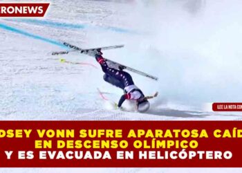 LINDSEY VONN SUFRE APARATOSA CAÍDA EN DESCENSO OLÍMPICO Y ES EVACUADA EN HELICÓPTERO