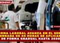 REFORMA LABORAL AVANZA EN EL SENADO: JORNADA DE 40 HORAS SE APLICARÁ DE FORMA GRADUAL HASTA 2030