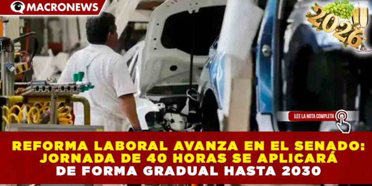 REFORMA LABORAL AVANZA EN EL SENADO: JORNADA DE 40 HORAS SE APLICARÁ DE FORMA GRADUAL HASTA 2030