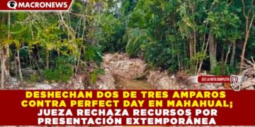 DESHECHAN DOS DE TRES AMPAROS CONTRA PERFECT DAY EN MAHAHUAL; JUEZA RECHAZA RECURSOS POR PRESENTACIÓN EXTEMPORÁNEA
