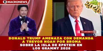 DONALD TRUMP AMENAZA CON DEMANDA A TREVOR NOAH POR BROMA SOBRE LA ISLA DE EPSTEIN EN LOS GRAMMY 2026