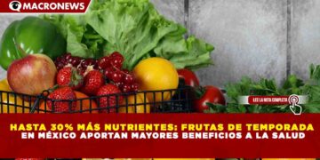 HASTA 30% MÁS NUTRIENTES: FRUTAS DE TEMPORADA EN MÉXICO APORTAN MAYORES BENEFICIOS A LA SALUD
