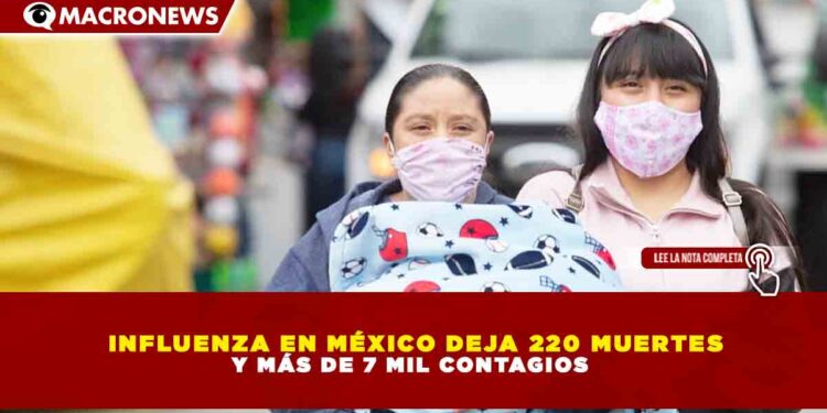 INFLUENZA EN MÉXICO DEJA 220 MUERTES Y MÁS DE 7 MIL CONTAGIOS