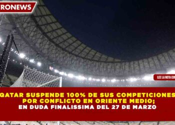 QATAR SUSPENDE 100% DE SUS COMPETICIONES  POR CONFLICTO EN ORIENTE MEDIO; EN DUDA FINALISSIMA DEL 27 DE MARZO