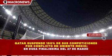 QATAR SUSPENDE 100% DE SUS COMPETICIONES  POR CONFLICTO EN ORIENTE MEDIO; EN DUDA FINALISSIMA DEL 27 DE MARZO