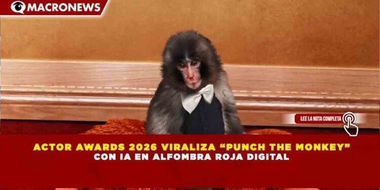ACTOR AWARDS 2026 VIRALIZA “PUNCH THE MONKEY”  CON IA EN ALFOMBRA ROJA DIGITAL