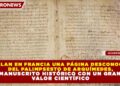 HALLAN EN FRANCIA UNA PÁGINA DESCONOCIDA DEL PALIMPSESTO DE ARQUÍMEDES, MANUSCRITO HISTÓRICO CON UN GRAN VALOR CIENTÍFICO