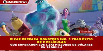 PIXAR PREPARA MONSTERS INC. 3 TRAS ÉXITO DE 2 PELÍCULAS QUE SUPERARON LOS 1,272 MILLONES DE DÓLARES EN TAQUILLA