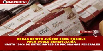 BECAS BENITO JUÁREZ 2026: POSIBLE PAGO DOBLE BENEFICIARÍA HASTA 100% DE ESTUDIANTES EN PROGRAMAS FEDERALES