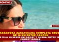 NADADORA ZACATECANA COMPLETA CRUCE DE 10 KM ENTRE CANCÚN E ISLA MUJERES EN 3:53:27 Y QUEDA ENTRE 150 COMPETIDORAS