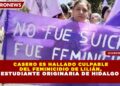 CASERO ES HALLADO CULPABLE DEL FEMINICIDIO DE LILIÁN, ESTUDIANTE ORIGINARIA DE HIDALGO