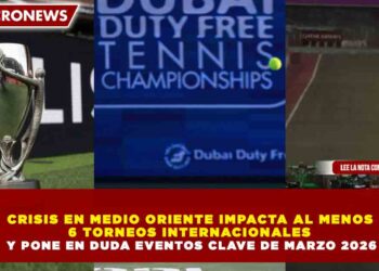 CRISIS EN MEDIO ORIENTE IMPACTA AL MENOS  6 TORNEOS INTERNACIONALES  Y PONE EN DUDA EVENTOS CLAVE DE MARZO 2026