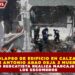 COLAPSO DE EDIFICIO EN CALZADA SAN ANTONIO ABAD DEJA 2 MUERTOS; PERRO RESCATISTA REALIZA MARCAJE ENTRE LOS ESCOMBROS
