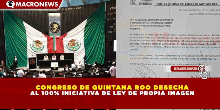 CONGRESO DE QUINTANA ROO DESECHA AL 100% INICIATIVA DE LEY DE PROPIA IMAGEN