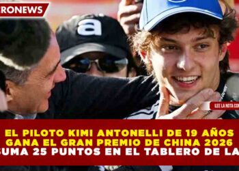 EL PILOTO KIMI ANTONELLI DE 19 AÑOS GANA EL GRAN PREMIO DE CHINA 2026 Y SUMA 25 PUNTOS EN EL TABLERO DE LA F1