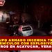 GRUPO ARMADO INCENDIA TRES VEHÍCULOS CON EXPLOSIVOS CASEROS EN ACAYUCAN, VERACRUZ