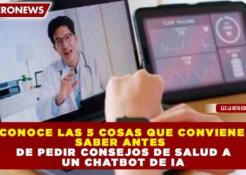 CONOCE LAS 5 COSAS QUE CONVIENE SABER ANTES DE PEDIR CONSEJOS DE SALUD A UN CHATBOT DE IA