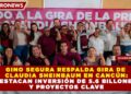 GINO SEGURA RESPALDA GIRA DE CLAUDIA SHEINBAUM EN CANCÚN: DESTACAN INVERSIÓN DE 5.6 BILLONES Y PROYECTOS CLAVE
