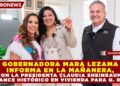 GOBERNADORA MARA LEZAMA INFORMA EN LA MAÑANERA, CON LA PRESIDENTA CLAUDIA SHEINBAUM, AVANCE HISTÓRICO EN VIVIENDA PARA QUINTANA ROO