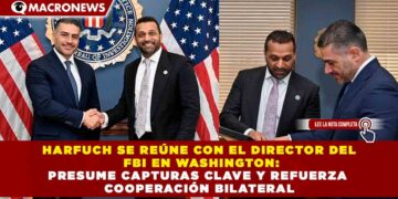 HARFUCH SE REÚNE CON EL DIRECTOR DEL FBI EN WASHINGTON: PRESUME CAPTURAS CLAVE Y REFUERZA COOPERACIÓN BILATERAL