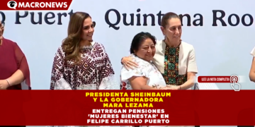 PRESIDENTA SHEINBAUM Y LA GOBERNADORA MARA LEZAMA ENTREGAN PENSIONES ‘MUJERES BIENESTAR’ EN QUINTANA ROO