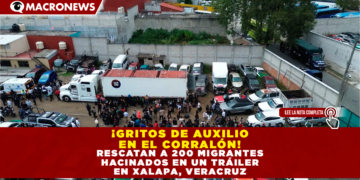 ¡GRITOS DE AUXILIO EN EL CORRALÓN! RESCATAN A 200 MIGRANTES HACINADOS EN UN TRÁILER EN XALAPA