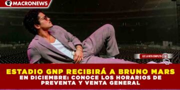 ESTADIO GNP RECIBIRÁ A BRUNO MARS EN DICIEMBRE: CONOCE LOS HORARIOS DE PREVENTA Y VENTA GENERAL
