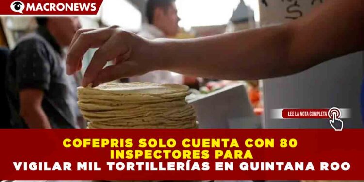 COFEPRIS SOLO CUENTA CON 80 INSPECTORES PARA VIGILAR MIL TORTILLERÍAS EN QUINTANA ROO