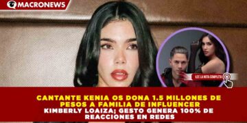 CANTANTE KENIA OS DONA 1.5 MILLONES DE PESOS A FAMILIA DE INFLUENCER KIMBERLY LOAIZA; GESTO GENERA 100% DE REACCIONES EN REDES