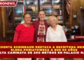 PRESIDENTA SHEINBAUM DESTACA A ESCRITORA MEXICANA  ELENA PONIATOWSKA A SUS 94 AÑOS Y RESALTA CAMINATA DE 200 METROS EN PALACIO NACIONAL